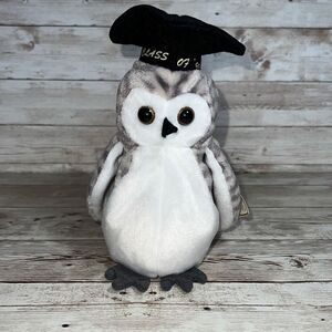 TY Beanie Babies Vintage Wiser The Owl The Graduation Class of 1999 Plush Stuffe